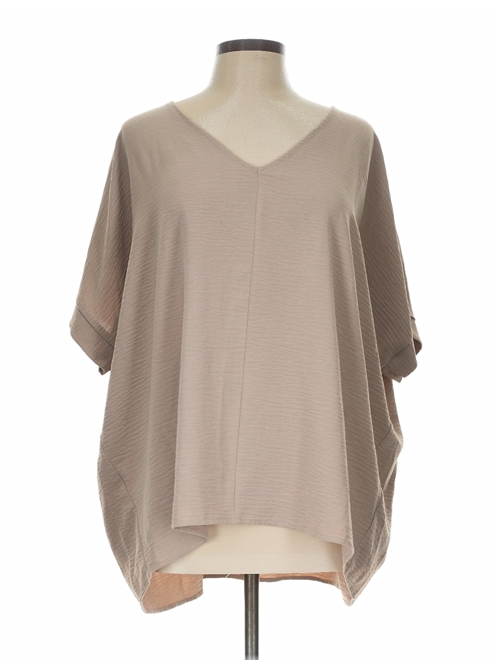 Zenana Outfitters Relaxed V-Neck Tunic in Taupe